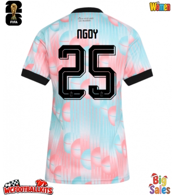 Belgium Nathan Ngoy #25 Replica Away Stadium Shirt for Women World Cup 2026 Short Sleeve